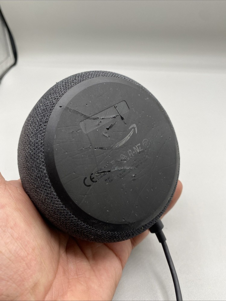 Amazon Echo Dot (3rd Generation) Smart Speaker - Charcoal W/Power Adapter Flaws