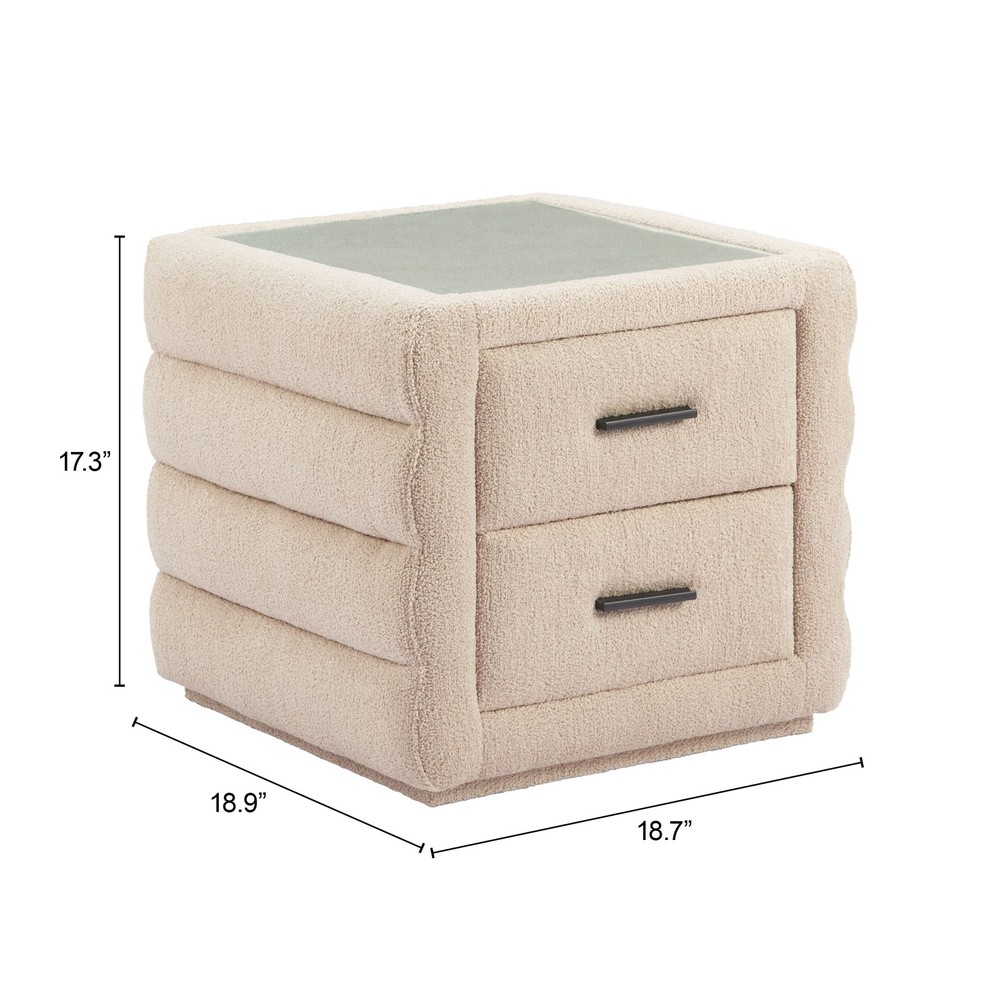 Soffice Nightstand Beige