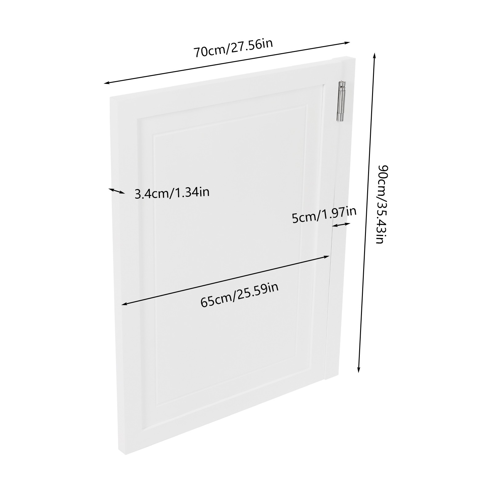 Wooden Partition Door Half-waist Close Partition Doors with Hinges for Entrance