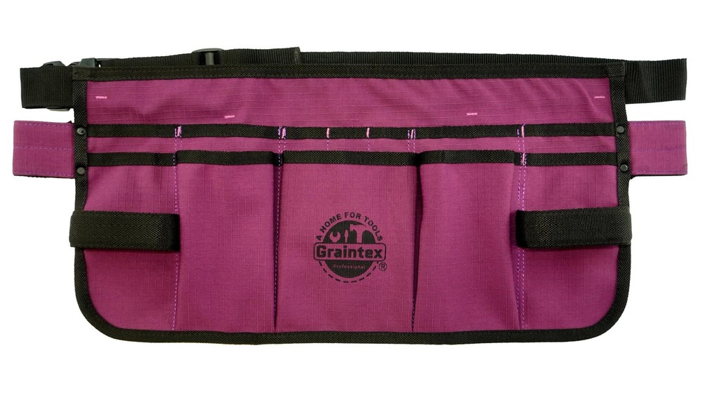 Graintex Ripstop Canvas Tool Apron – 12 Pockets, Adjustable Belt, Purple