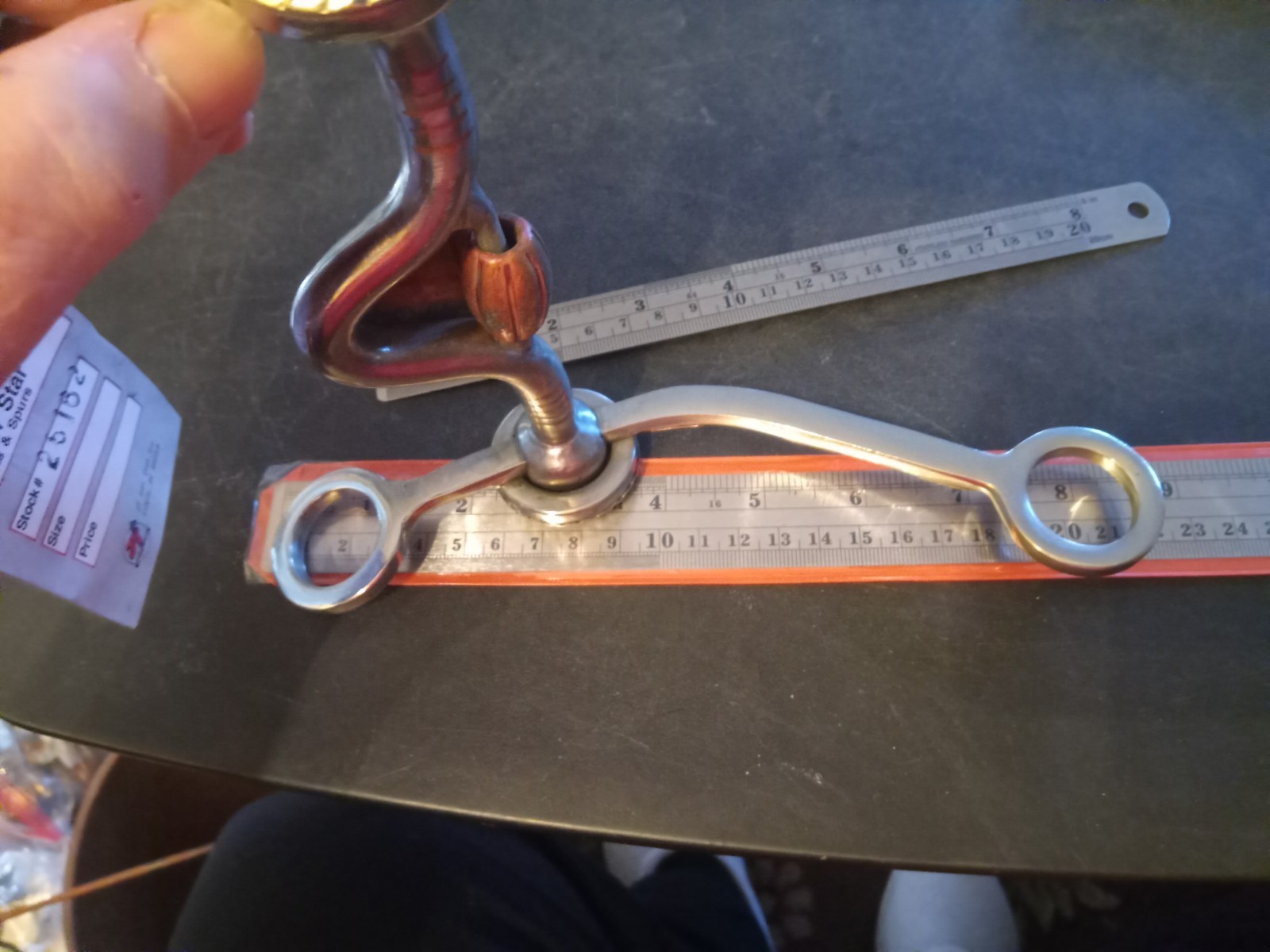 New western show bit hooded roller silver copper inlays 5 in mouth