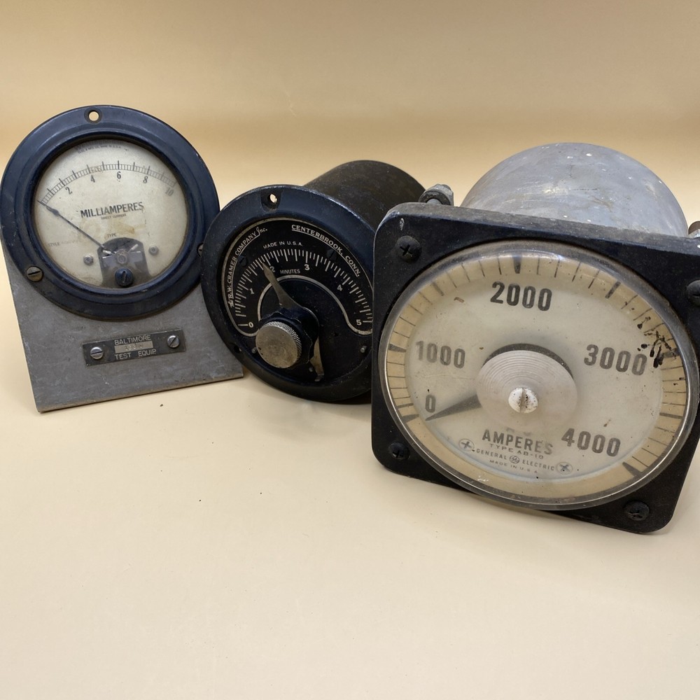 vintage electric gauge set