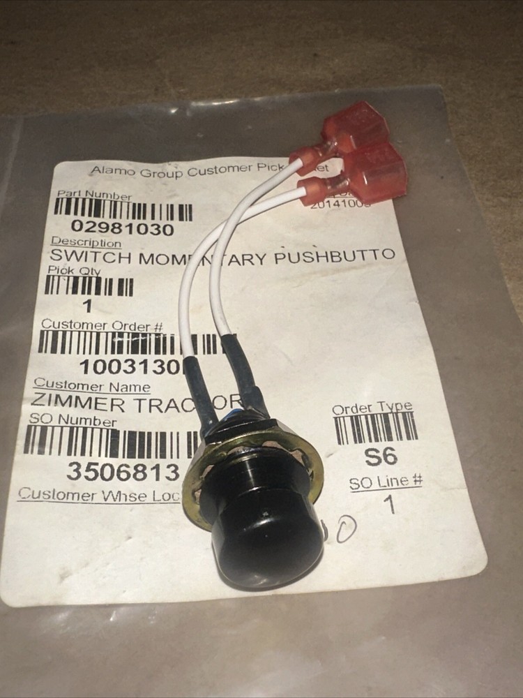 Alamo Axtreme Momentary Push Button Switch 02981030 OEM