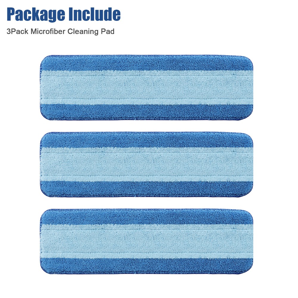 3Pcs Replacement Microfiber Cleaning Refill Pads For Bona Mop 18" Reusable Tools