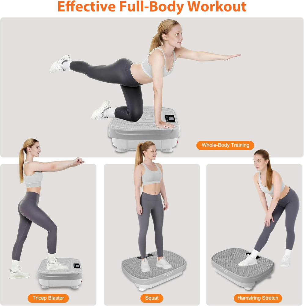 Vibration Plate Exercise Machine, Vibrating Plate for Lymphatic Drainage, Full B
