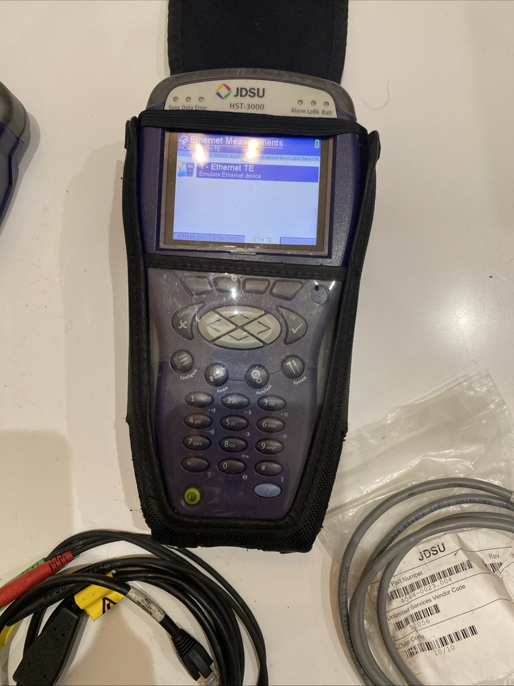 JDSU HST - 3000 unit, charger, case, test cables, test modules, cable bag.