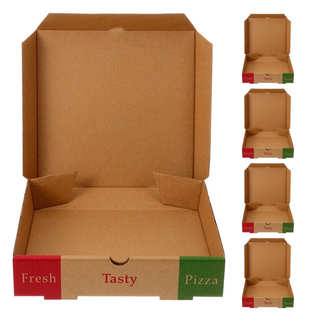 5 Pcs Pizza Packaging Box Boxes for Party Cookie Storage Containers