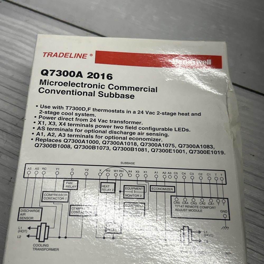 NOS Honeywell Q7300A 2016 Microelectronic Commercial Conventional Subbase