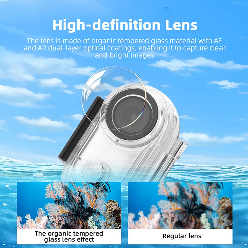 Thumb Camera Waterproof Case 40m Diving Protective Case for Insta360 GO 3/3S