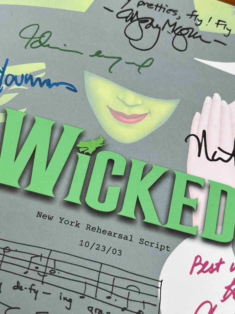 Wicked Script Signed- Autograph Reprints- 123 Pages- Wicked Broadway Musical