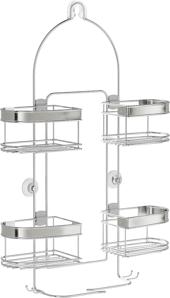 Stainless Steel Hanging Shower Caddy - Expandable, Rust Resistant - 4 Baskets