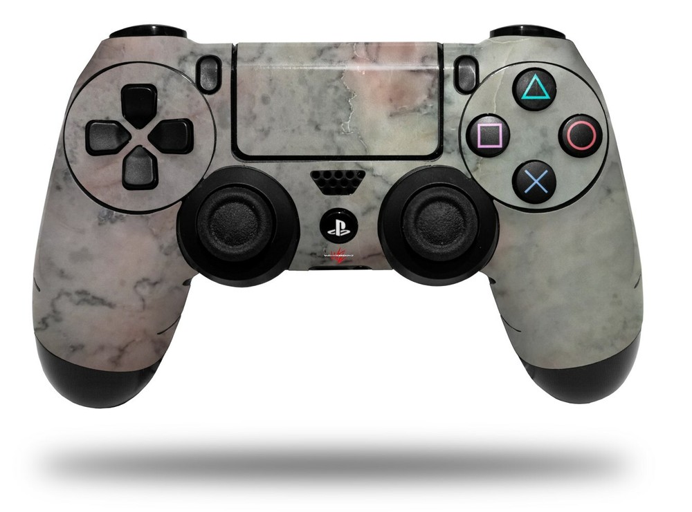 Skin for Sony PS4 Controller Marble Granite 08 Pink