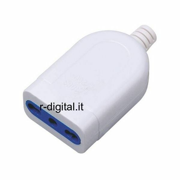 GINYUS ELECTRIC SOCKET TWO-PASS ITALIAN STEERING WHEEL PLUG BIVALENT 10 16 CURRENT