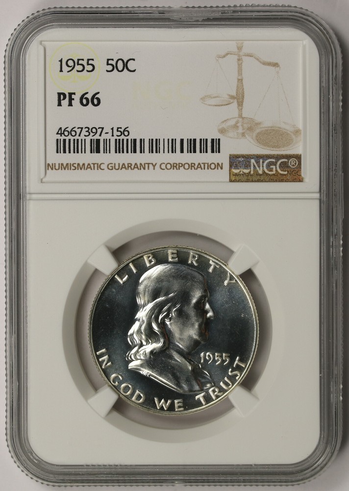 1955 Franklin Half Dollar 50C Proof PF 66 NGC