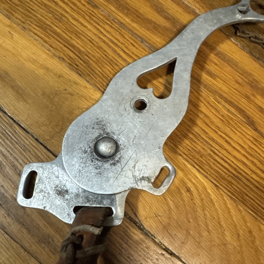 Used Mechanical Hackamore Aluminum Hearts With Leather Straps