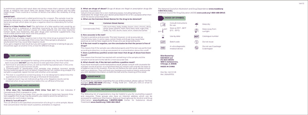 EZCHECK® THC Dip Card – Highly Sensitive Marijuana Test DipCard