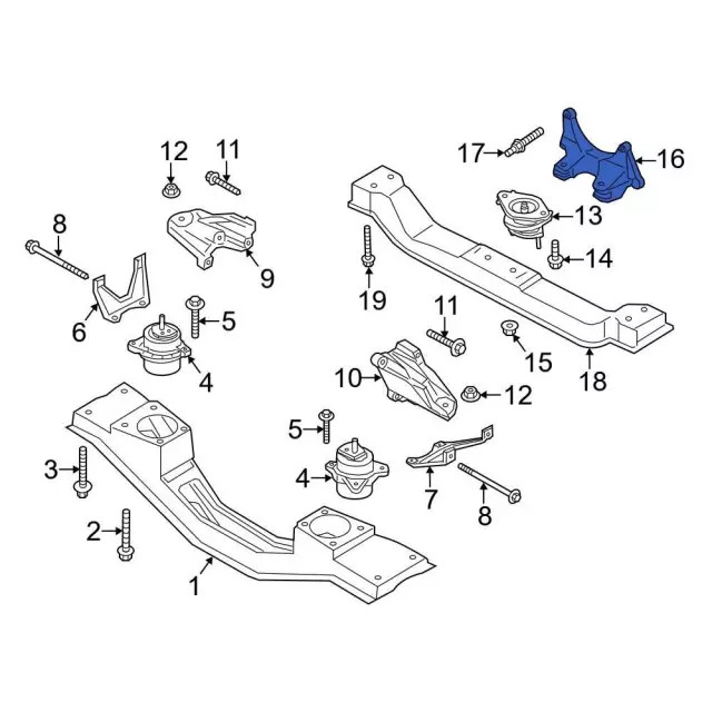Genuine Ford Automatic Transmission Mount Bracket CK4Z7A033B