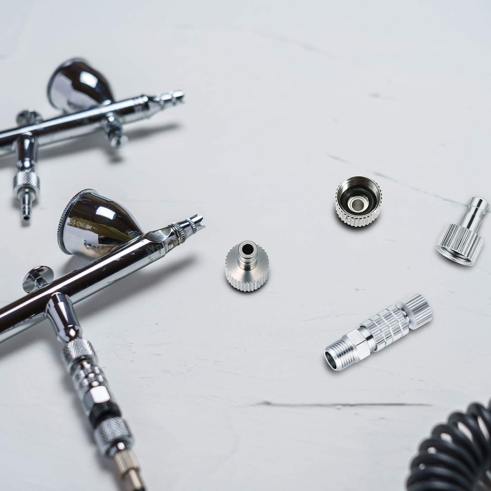 Airbrush Quick Release Coupling Adapter Kit Spray Gun Disconnect Set...