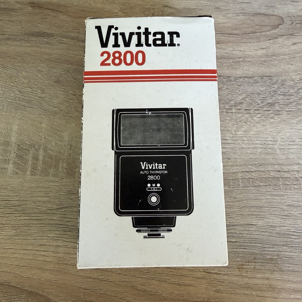 Sunpak Auto 144 PC Thyristor Flash Vintage Camera Flash w Box Manual
