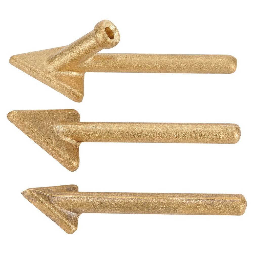 3Pcs Iron Plastic Soldering Iron Tips Copper Repair Triangular Smoothing9286