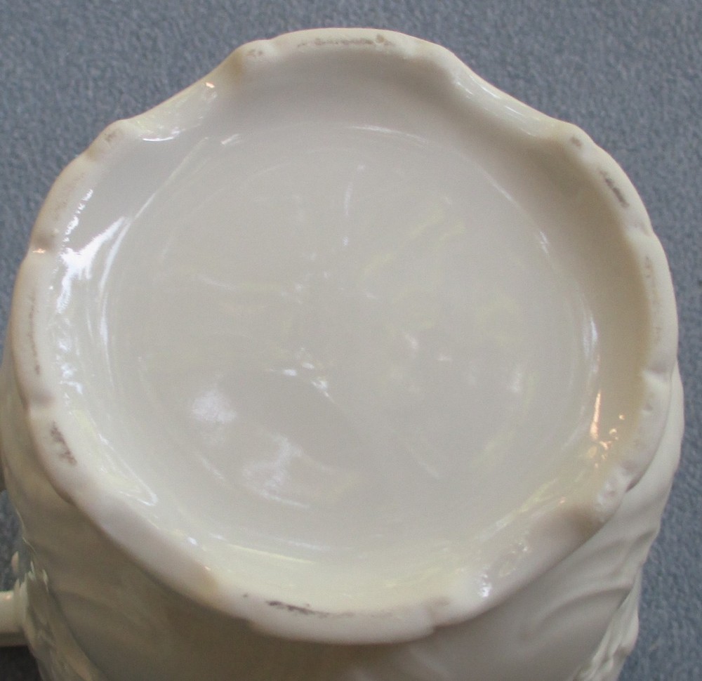 Beautiful White Porcelain Fancy Scroll Coffee Server