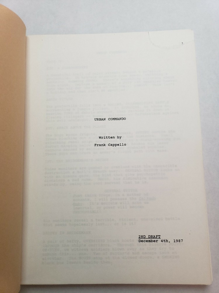 SUBURBAN COMMANDO / Frank Cappello 1987 Screenplay, HULK HOGAN Christopher Lloyd