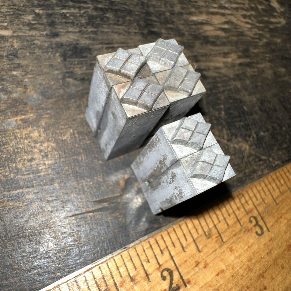 Print Blocks “ 6 Decorative Borders “ Lead Blocks