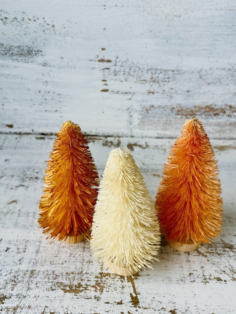 Multicolored Bottle Brush Fall Tree Set
