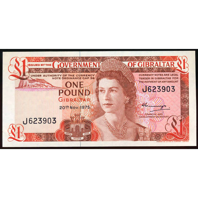 GIBRALTAR P.20a 1975 £1 BANKNOTE UNC