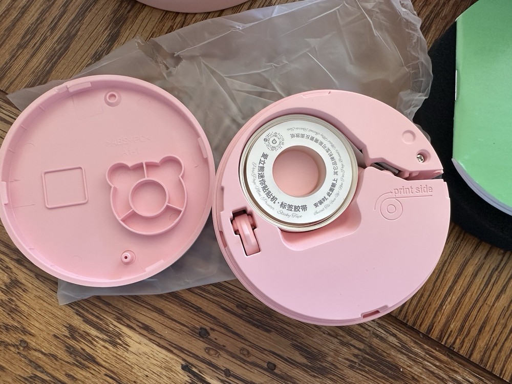 Peripage L1 Plus Label Printer Portable Bluetooth Rechargeable W/ Tape Pink