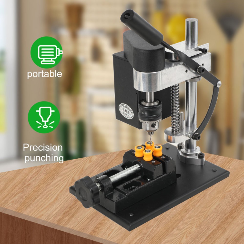 120W Mini Bench Drill Press 7 Speed Adjustable Bench Benchtop Drilling Machine