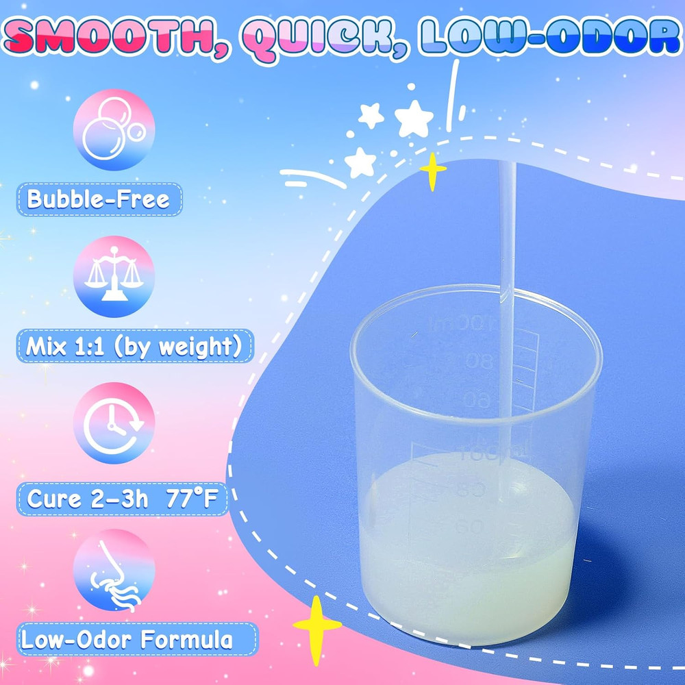 Taba Squishy Maker Kit – DIY Squishy Craft Kit, Silicone Mold Making Set with 18