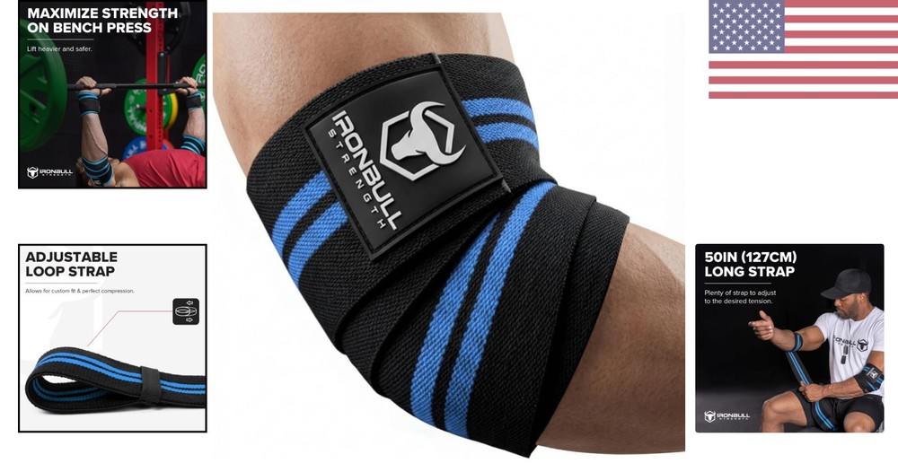 Secure Fit Elbow Straps for Weightlifting & Bench Press - High Performance