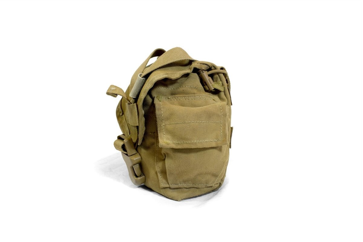 USMC MOLLE 1QT Canteen Cover Coyote Brown Utility Pouch USGI VGC