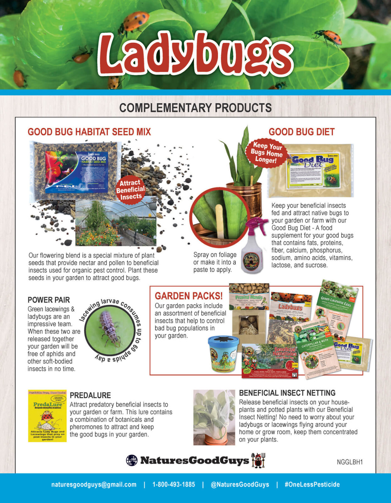 NaturesGoodGuys - Live Ladybugs - General predators