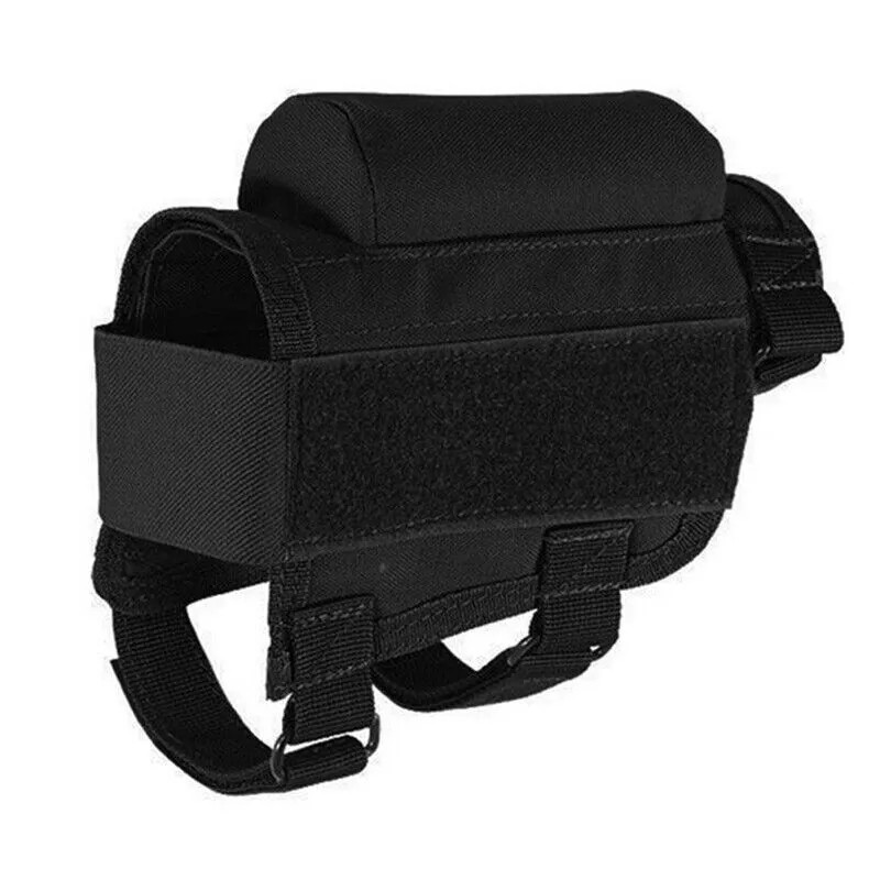 Tactical Rifle Buttstock Cheek Rest Riser Ammo Cartridges Carrier Case Holder US