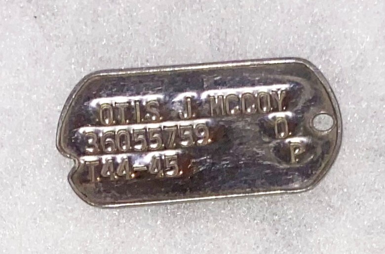 Otis McCoy T-44 Single Dog Tag