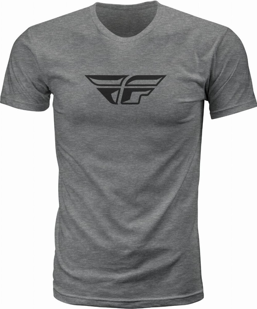 FLY F-WING TEE DARK GREY HEATHER MD