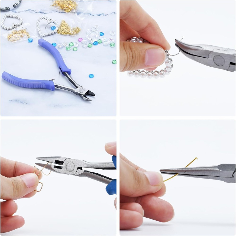 4 Pcs Jewelry Pliers Tool Set, Making Set with Multi