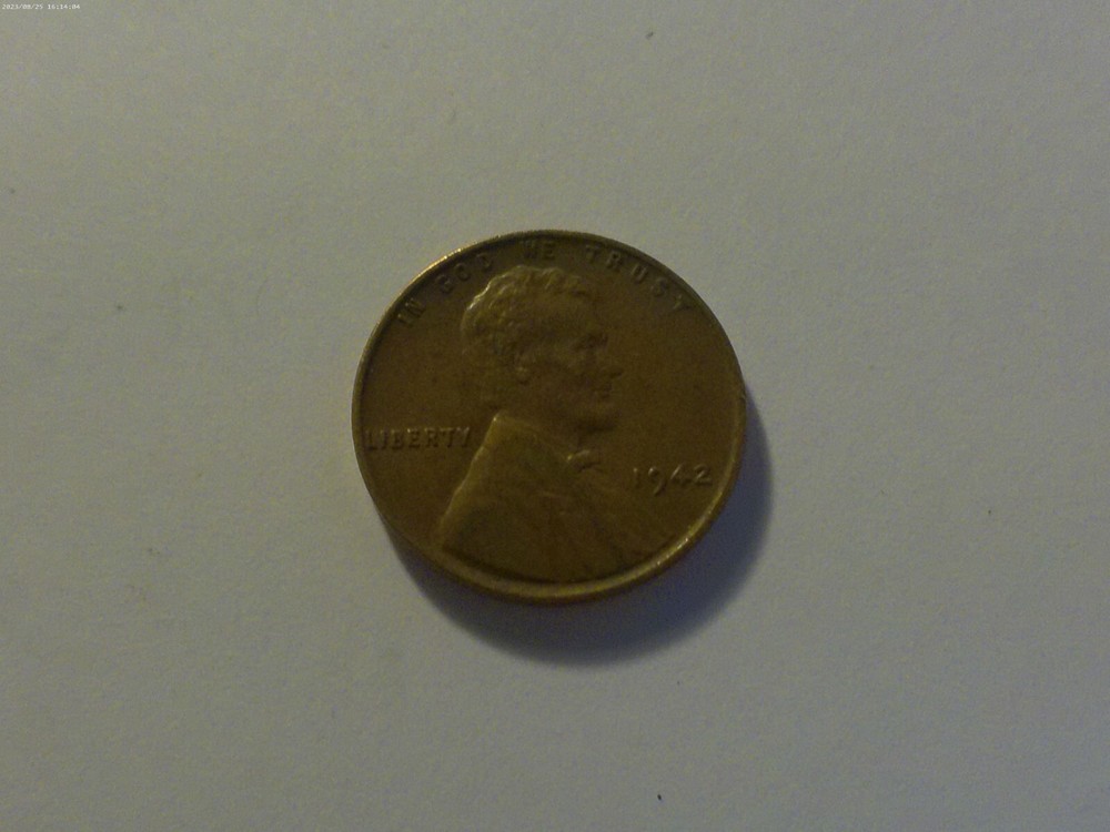 1942 Lincoln Wheat Cent Error on Reverse