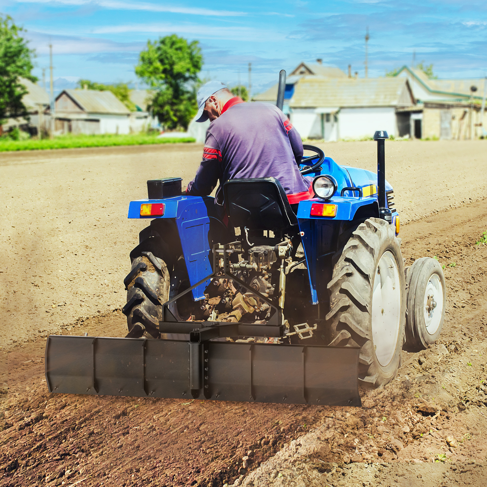 Heavy 52" CAT-0 &Cat 1 Rear Grading Blade for Driveway Leveling Soil Preparation
