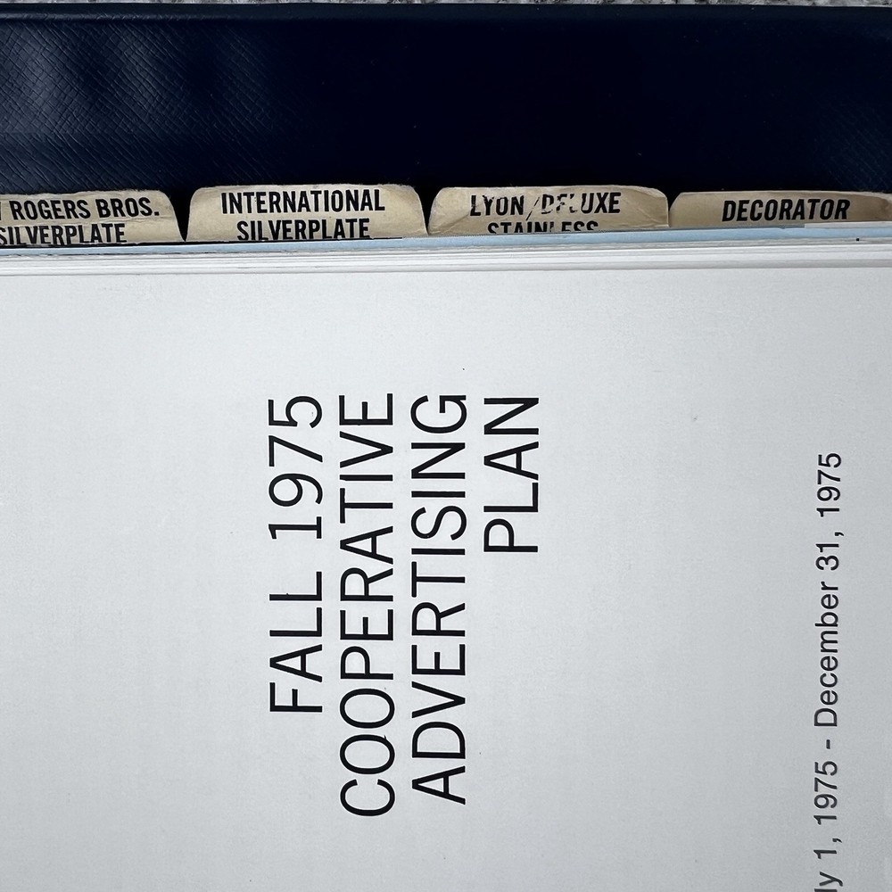 MCM International Silver Company Sales Manual 1975 Advertising Plan Flatware