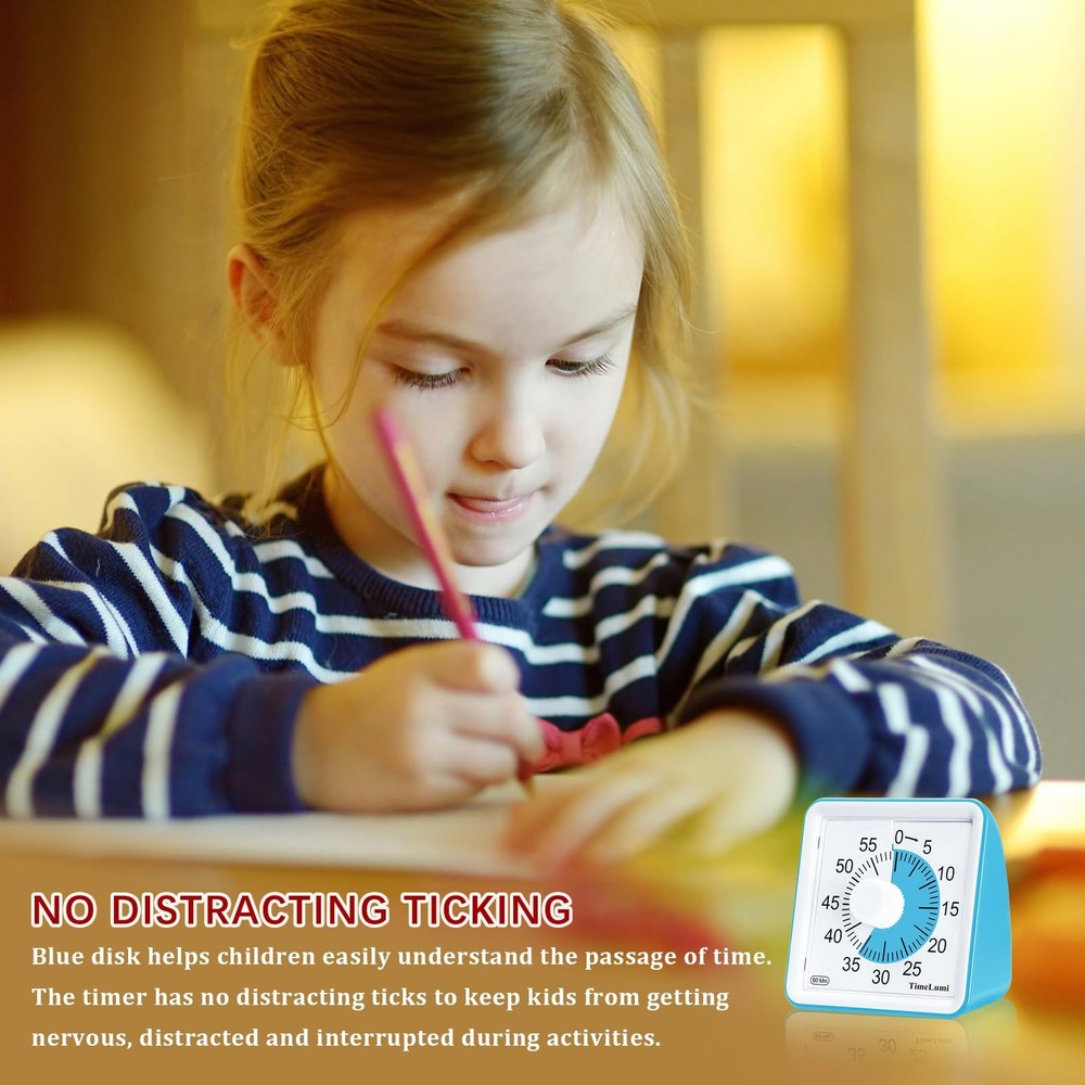 60-Minute Visual Timer for Kids, Time Management Tool Study Classroom Timer, ...
