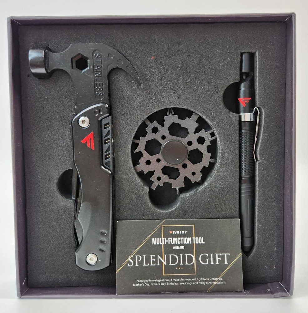 Fivejoy Multi Tools Purpose Emergency Survival Axe Hatchet Hammer Gear Kit Set