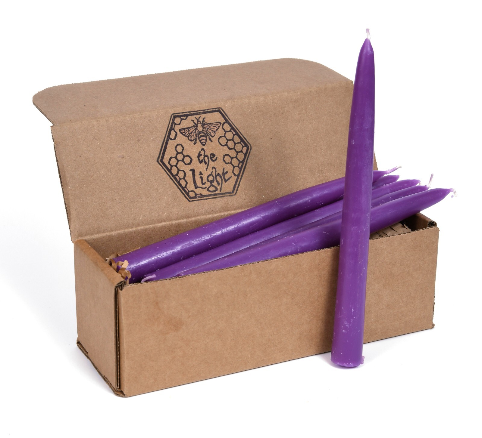 100% Pure Beeswax Taper Candles Dipped Style Unscented Choose Your Color & Size