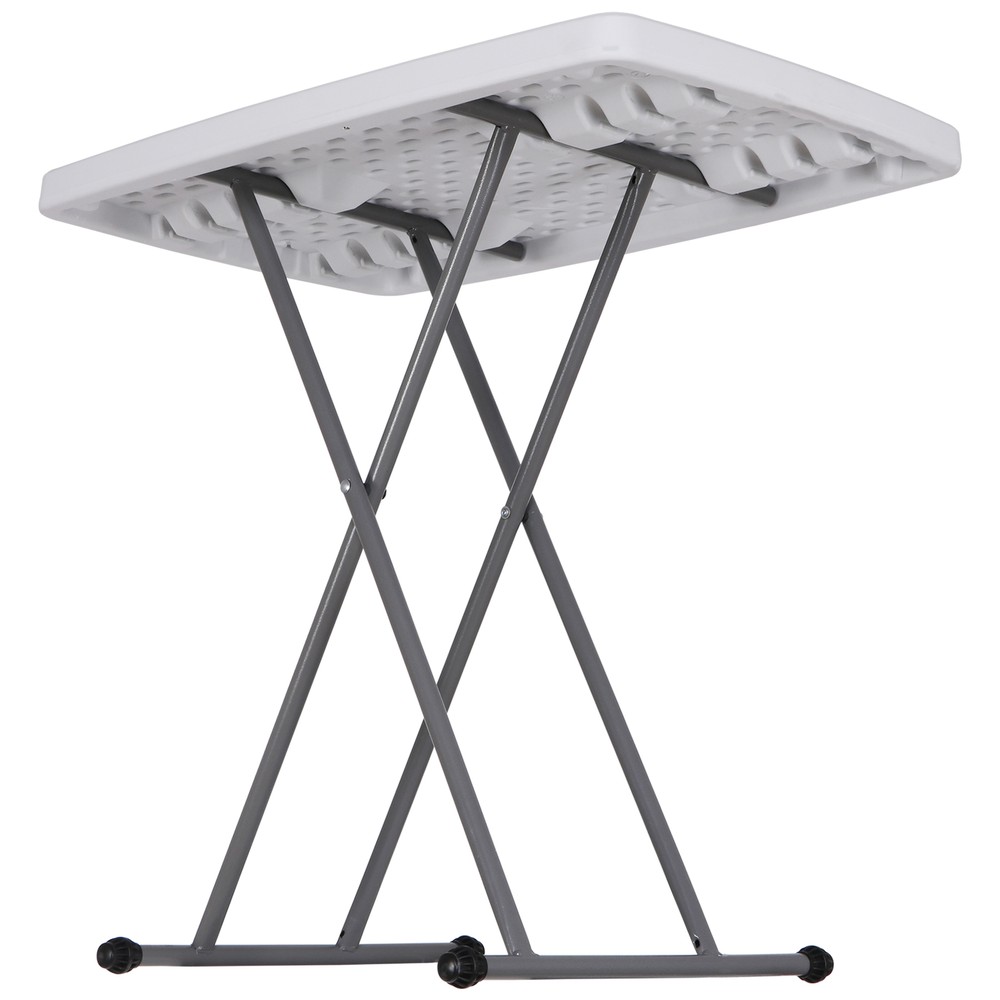 Multi-Functional 30-Inch Folding Table Portable Adjustable Height for TV Tray