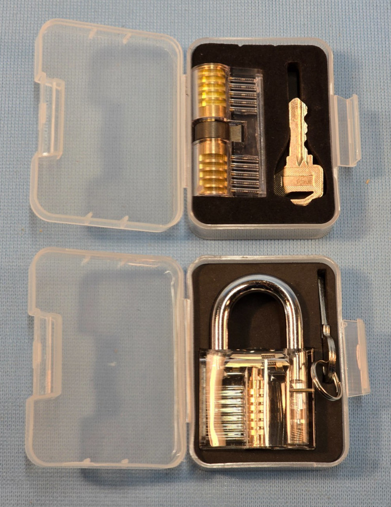 TRANSPARENT PRACTICE LOCKSMITHING LOCKS WITH KEYS