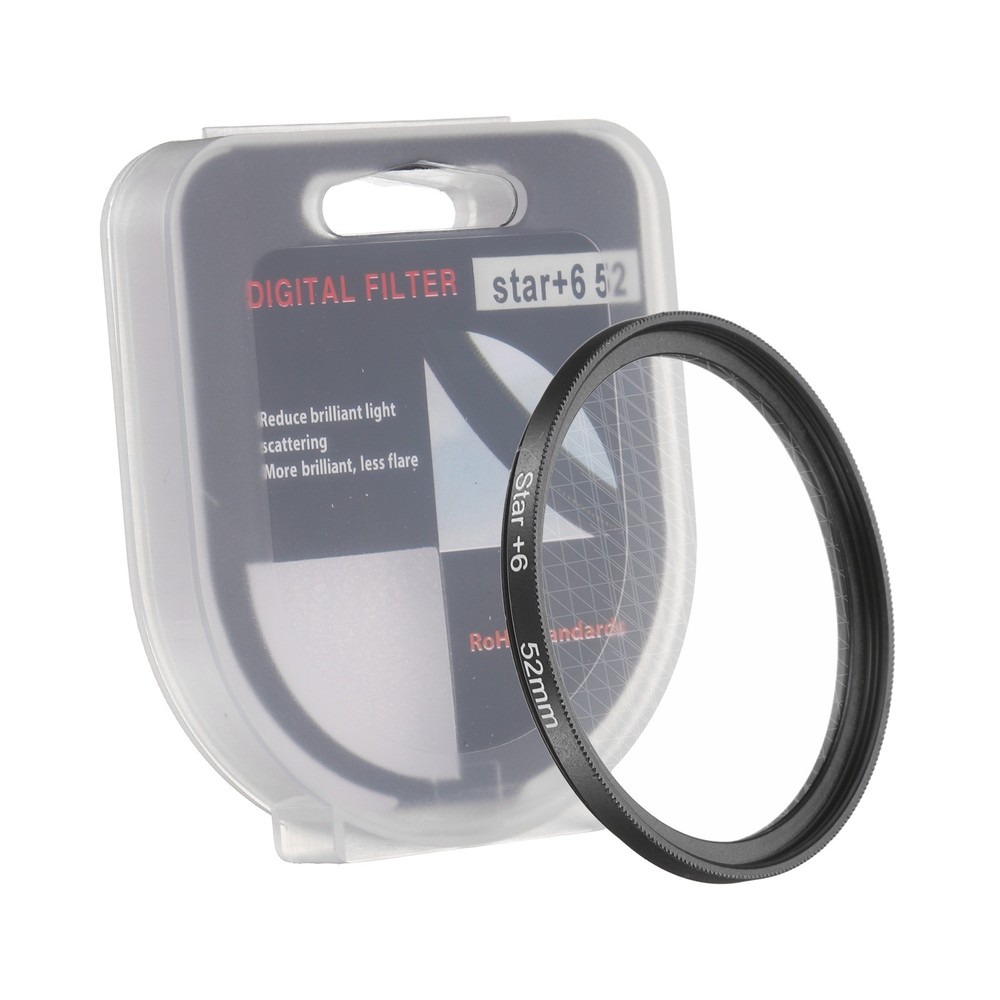 52mm Star Filter 8 Points Starburst Len Filter Variable Twinkle Effect Black