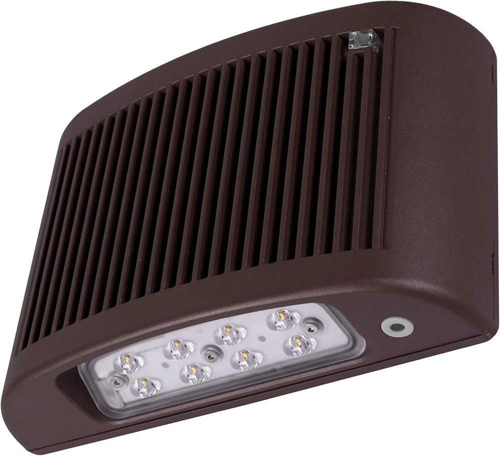 Emergency LED Wall Pack Bronze with Photocell 5000K