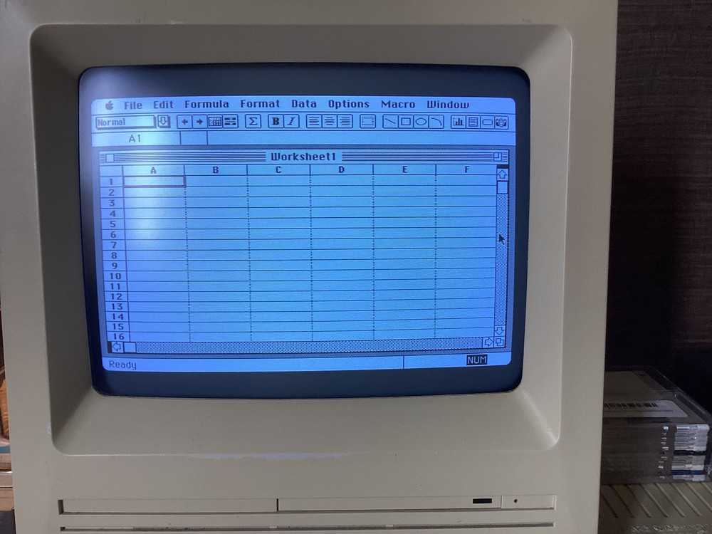Vintage Macintosh Mac Program MICROSOFT EXCEL 800K Disk 512k, Plus, SE, Classic